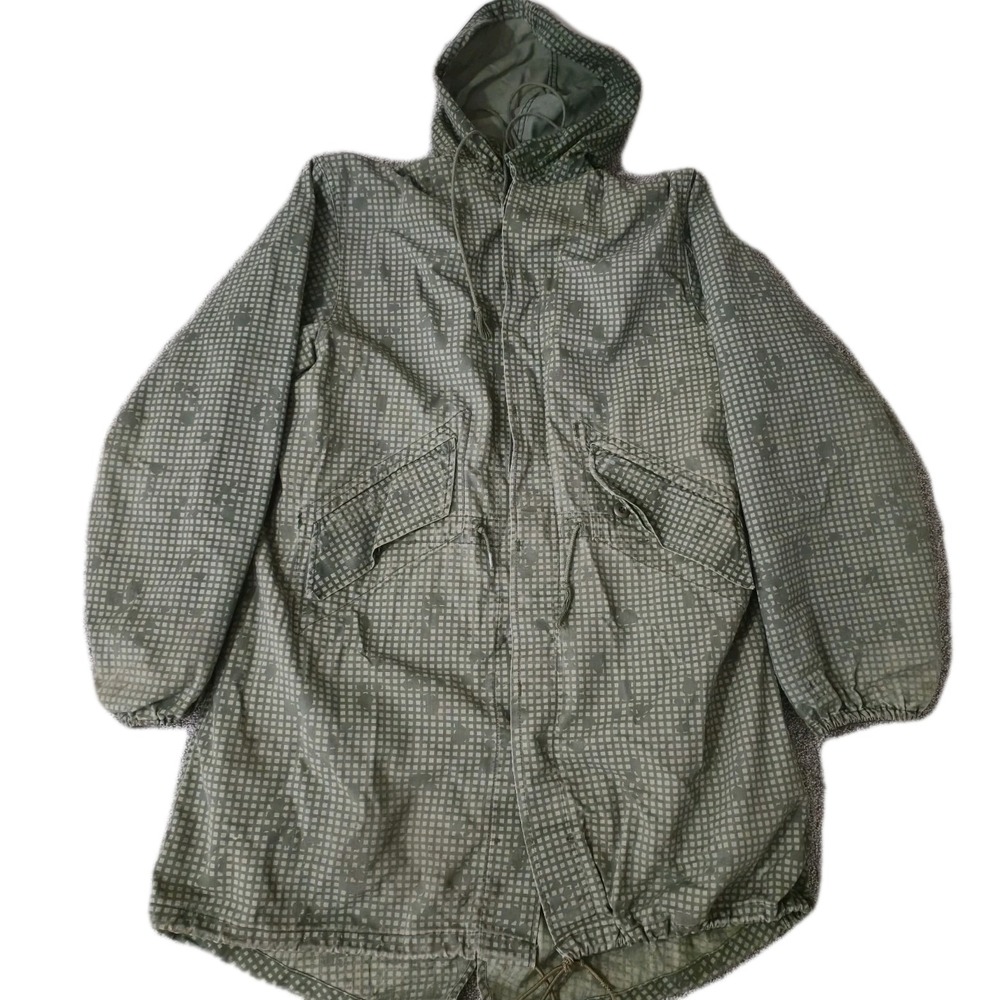 Vintage 80s US Army Military Night Desert Camouflage Camo Fishtail Parka Size M
